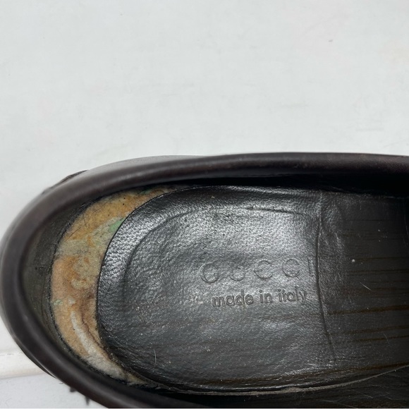 Gucci Brown Leather Men's Loafers 10D - Picture 8 of 15